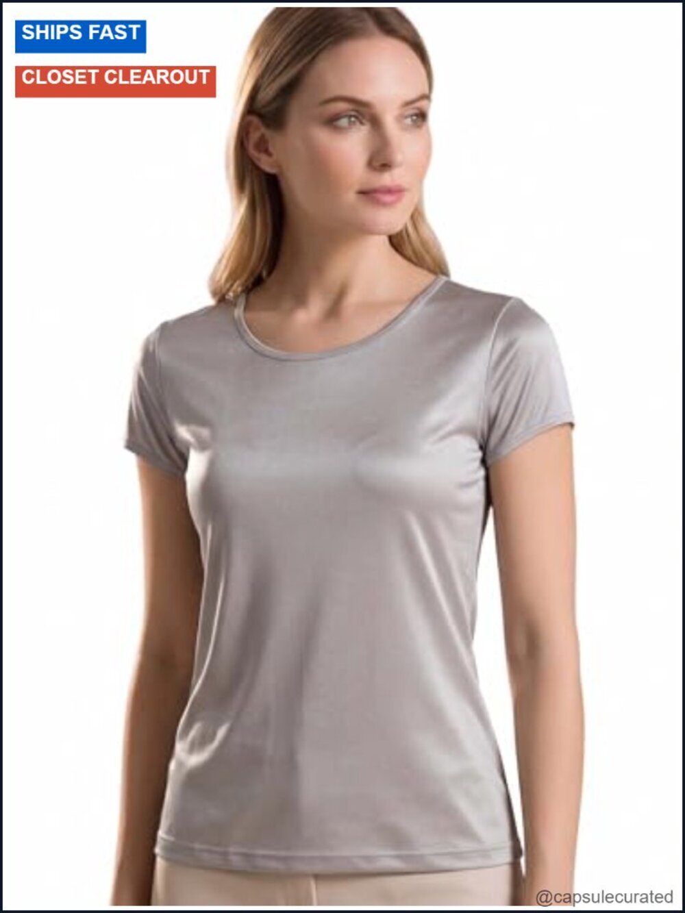 100% Mulberry Silk Short Sleeve T-Shirt Tee Blouse Summer Breathable Undershirt